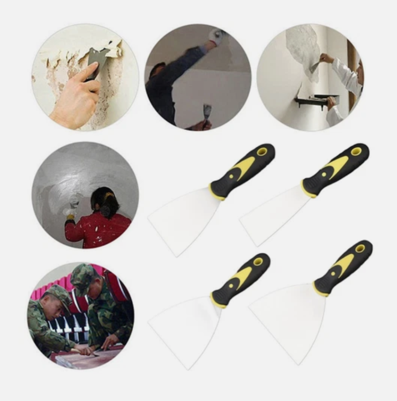 Convenient 4 Piece Stainless Steel Putty Knives Tools for Multiple Tasks - Image 3